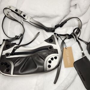 Steve Madden Two-Tone Black and White Shoulder Bag